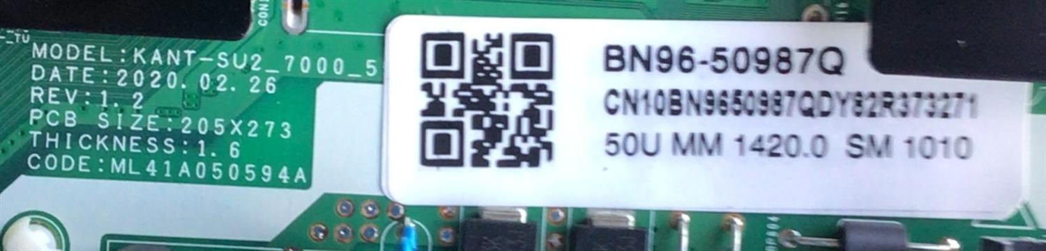 MAIN FUENTE COMBO ORIGINAL PARA TV SAMSUNG / NUMERO DE PARTE BN96-50987Q / KANT_SU2_7000_55_WW / ML41A050594A / BN9650987Q / VY50UH160 / PANEL CY-BT050HGNVAH / MODELO UN50TU7000FXZA DL06	 - Imagen 2